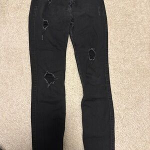 Hollister Black Distressed Skinny Jeans